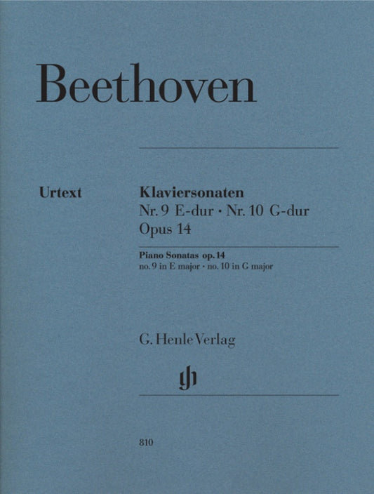 LUDWIG VAN BEETHOVEN Piano Sonatas no. 9 and no. 10 E major and G major op. 14 no. 1 and no. 2 [HN810]
