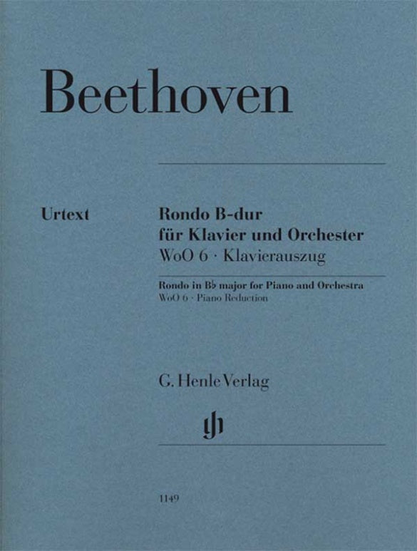 LUDWIG VAN BEETHOVEN Rondo in B flat major WoO 6 for Piano and Orchestra [HN1149]