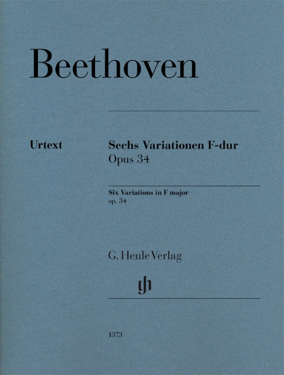 LUDWIG VAN BEETHOVEN Six Variations in F major op. 34 [HN1373]