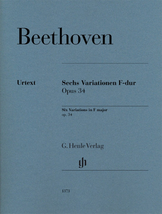 LUDWIG VAN BEETHOVEN Six Variations in F major op. 34 [HN1373]