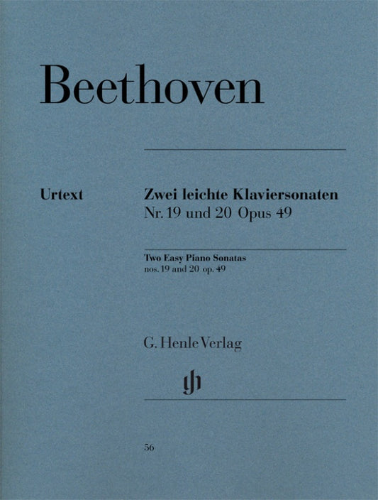 LUDWIG VAN BEETHOVEN Two Easy Piano Sonatas g minor no. 19 and G major no. 20 op. 49 [HN56]