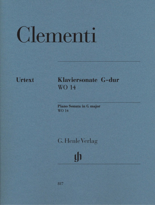 MUZIO CLEMENTI Piano Sonata G major WO 14 [HN817]