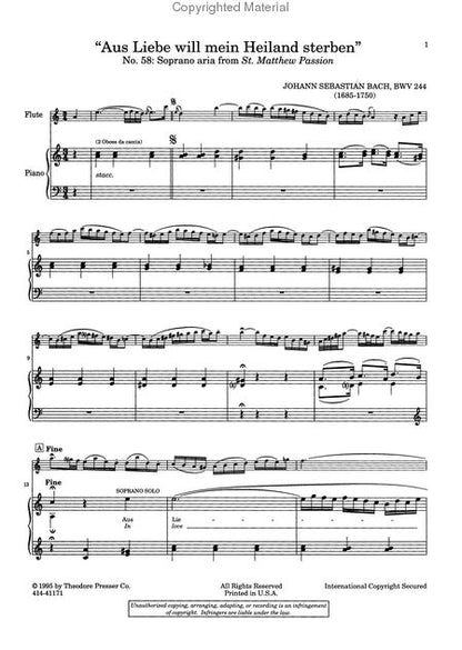Orchestral Excerpts for Flute by Jeanne Baxtresser 414-41171