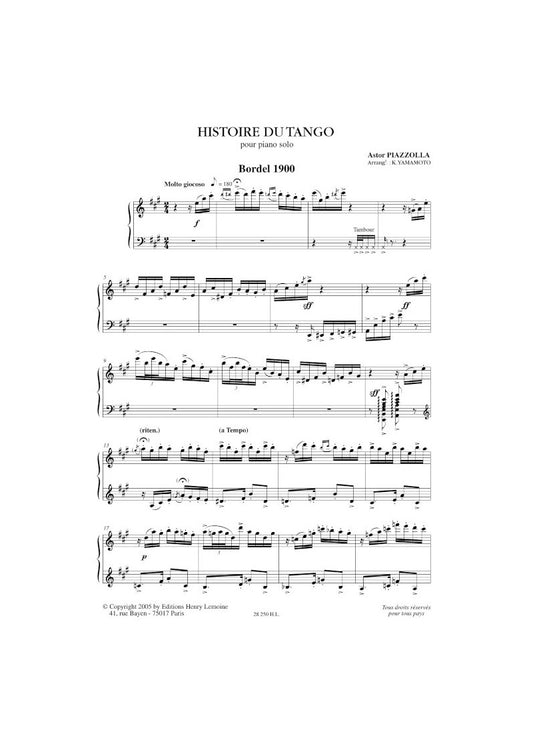 Piazzolla Histoire du tango for Piano [HL28250]