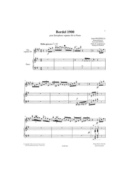Piazzolla Histoire du tango for Saxophone Bb and piano [HL26820]