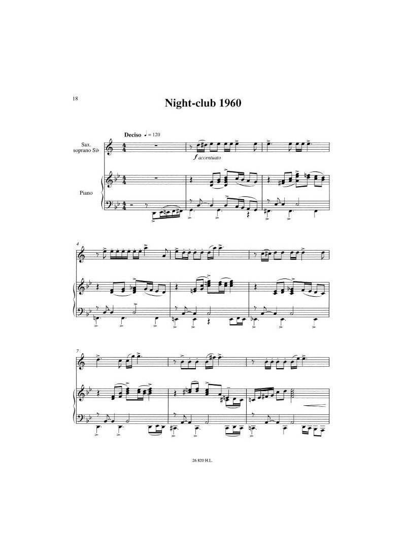 Piazzolla Histoire du tango for Saxophone Bb and piano [HL26820]