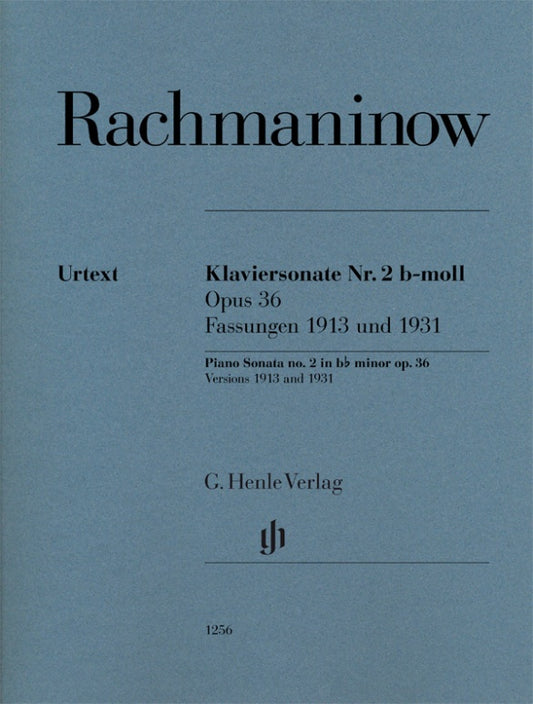 RACHMANINOFF, SERGEI Piano Sonata no. 2 b flat minor op. 36, Versions 1913 and 1931 [HN1256]