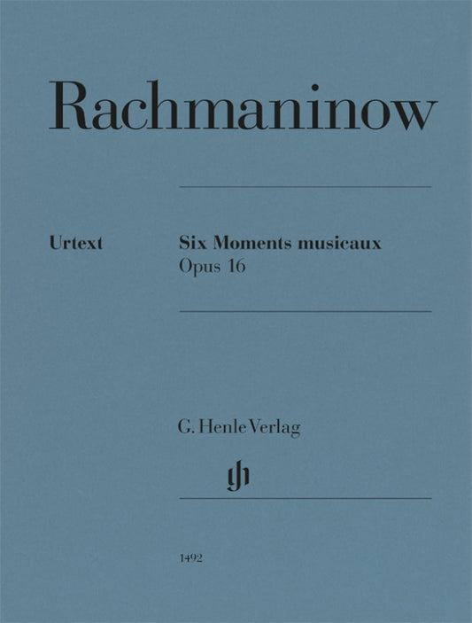 RACHMANINOFF, SERGEI Six Moments musicaux op. 16 [HN1492]