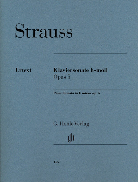 RICHARD STRAUSS Piano Sonata b minor op. 5 [HN1467]