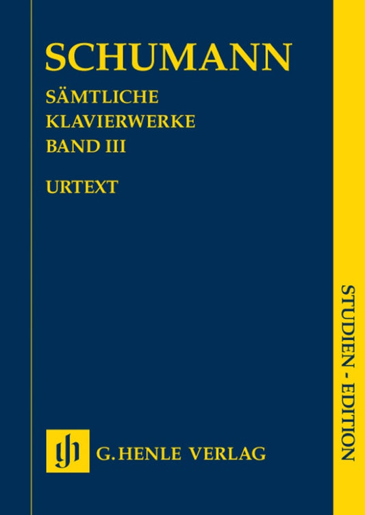 ROBERT SCHUMANN Complete Piano Works, Volume III [HN9924]