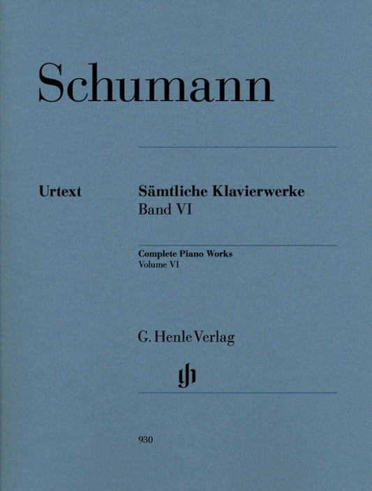 ROBERT SCHUMANN Complete Piano Works, Volume VI [HN930]