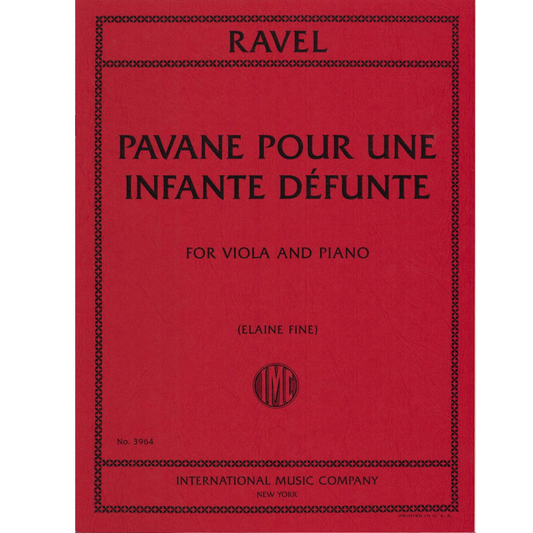 Ravel Pavane pour une infante defunte for Viola and Piano [IMC3964]