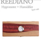 Reediano Handmade Wood Resin Reed Case for Clarinet & Saxophone – Holds 10–12 Reeds (Red Resin · Built-in Hygrometer)