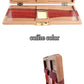 Reediano Handmade Wood Resin Reed Case for Clarinet & Saxophone – Holds 10–12 Reeds (Red Resin · Built-in Hygrometer)