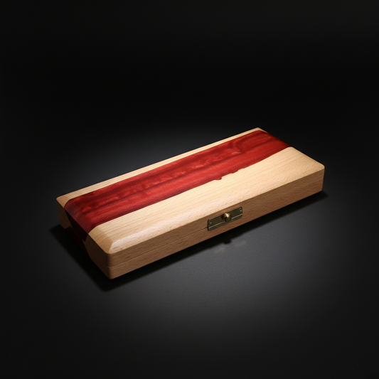 Reediano Handmade Wood/Resin Reed Case for Oboe – Holds 40 Reeds (Coffee Red Edition)