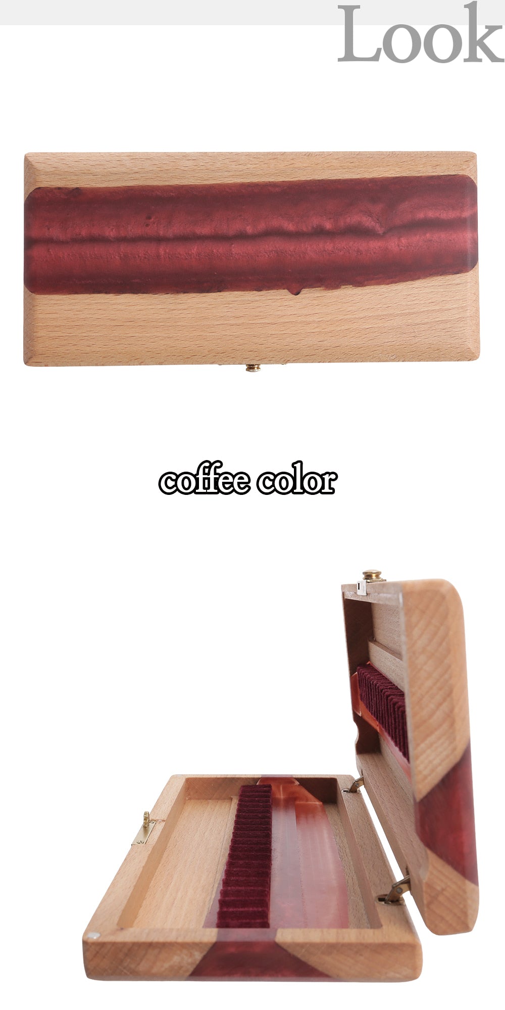 Reediano Handmade Wood/Resin Reed Case for Oboe – Holds 40 Reeds (Coffee Red Edition)