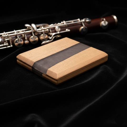 Reediano Handmade Wood Resin Reed Case for Oboe – Holds 8 Reeds (Gray Edition)