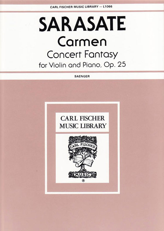 Sarasate Carmen Fantasy Op.25 for Violin and Piano