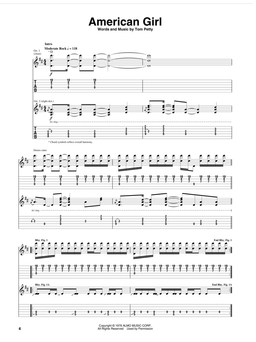 Tom Petty The Definitive Guitar Collection Guitar Recorded TAB [690499]