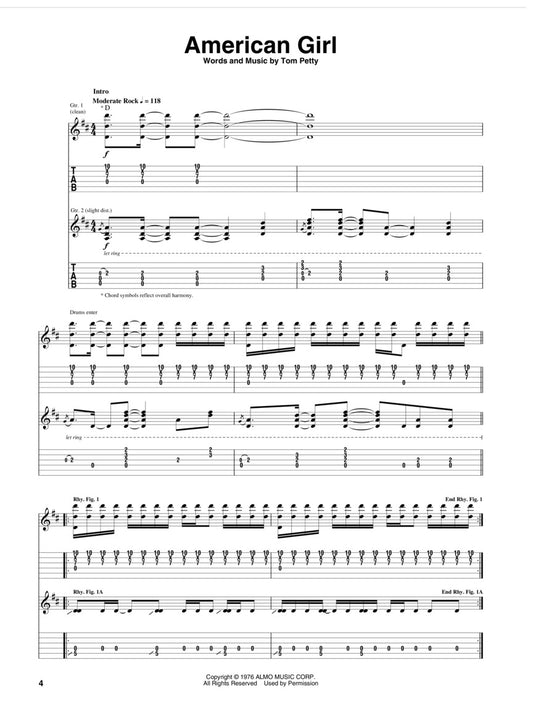 Tom Petty The Definitive Guitar Collection Guitar Recorded TAB [690499]