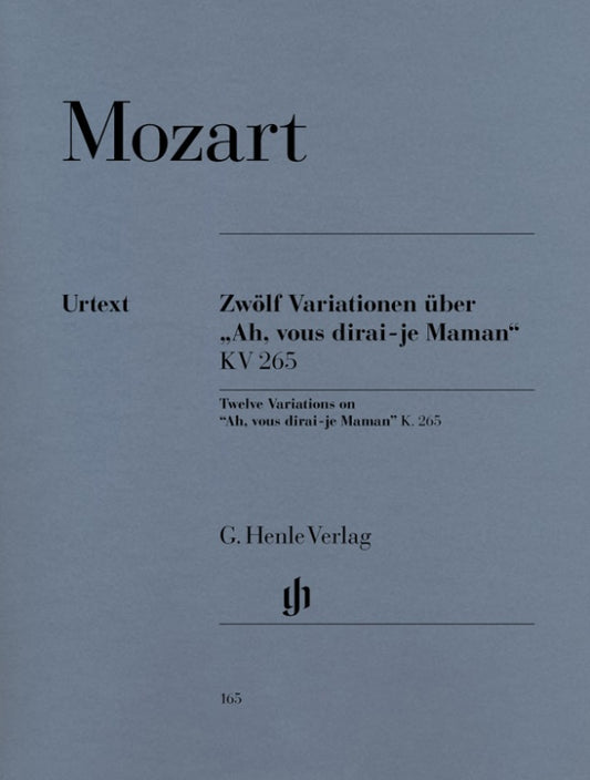 WOLFGANG AMADEUS MOZART 12 Variations on Ah, vous dirai-je Maman K. 265 [HN165]