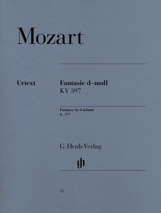 WOLFGANG AMADEUS MOZART Fantasy d minor K. 397 (385g) [HN52]