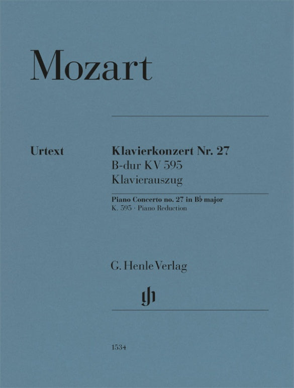 WOLFGANG AMADEUS MOZART Piano Concerto no. 27 B flat major K. 595 [HN1534]