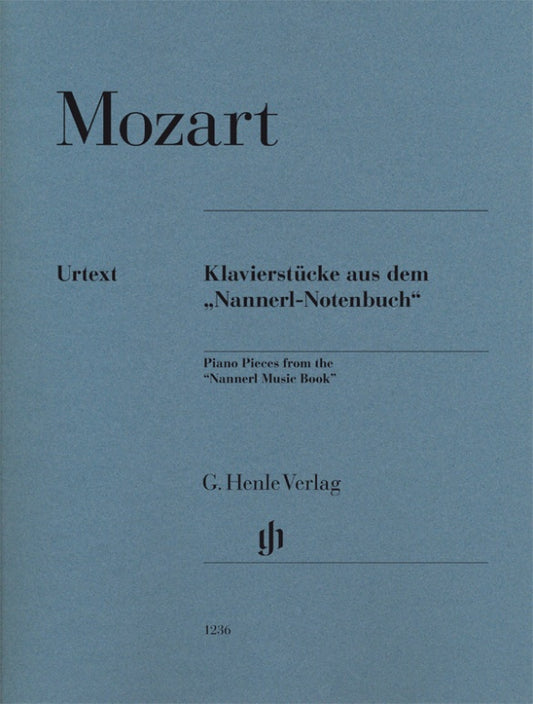 WOLFGANG AMADEUS MOZART Piano Pieces from the Nannerl Music Book [HN1236]