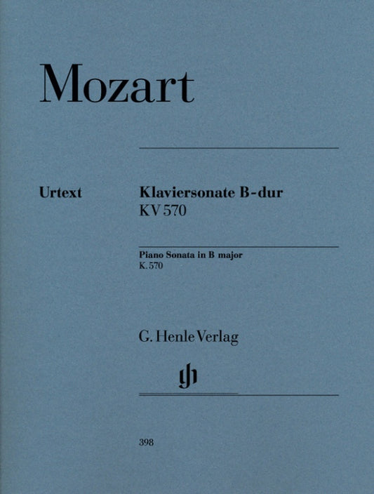 WOLFGANG AMADEUS MOZART Piano Sonata B flat major K. 570 [HN398]
