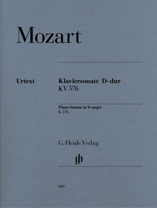 WOLFGANG AMADEUS MOZART Piano Sonata D major K. 576 [HN603]