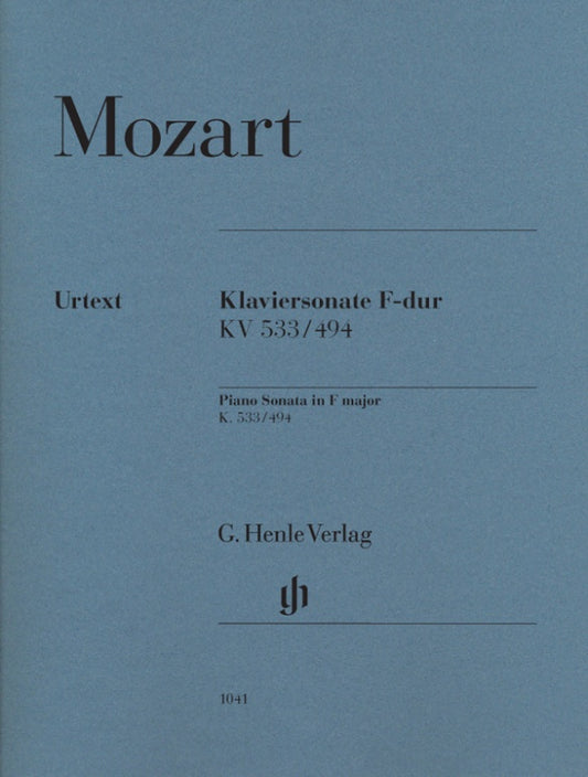 WOLFGANG AMADEUS MOZART Piano Sonata F major K. 533 494 [HN1041]