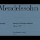 FELIX MENDELSSOHN BARTHOLDY Six Children's Pieces op. 72 [HN914]