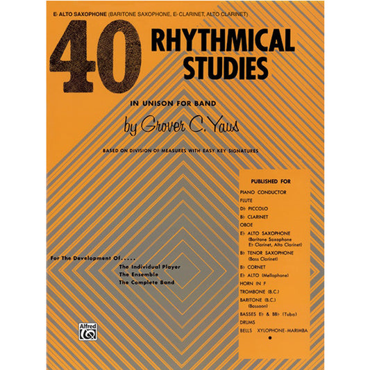 40 Rhythmical Studies for E-flat Alto Saxophone [EL01313]
