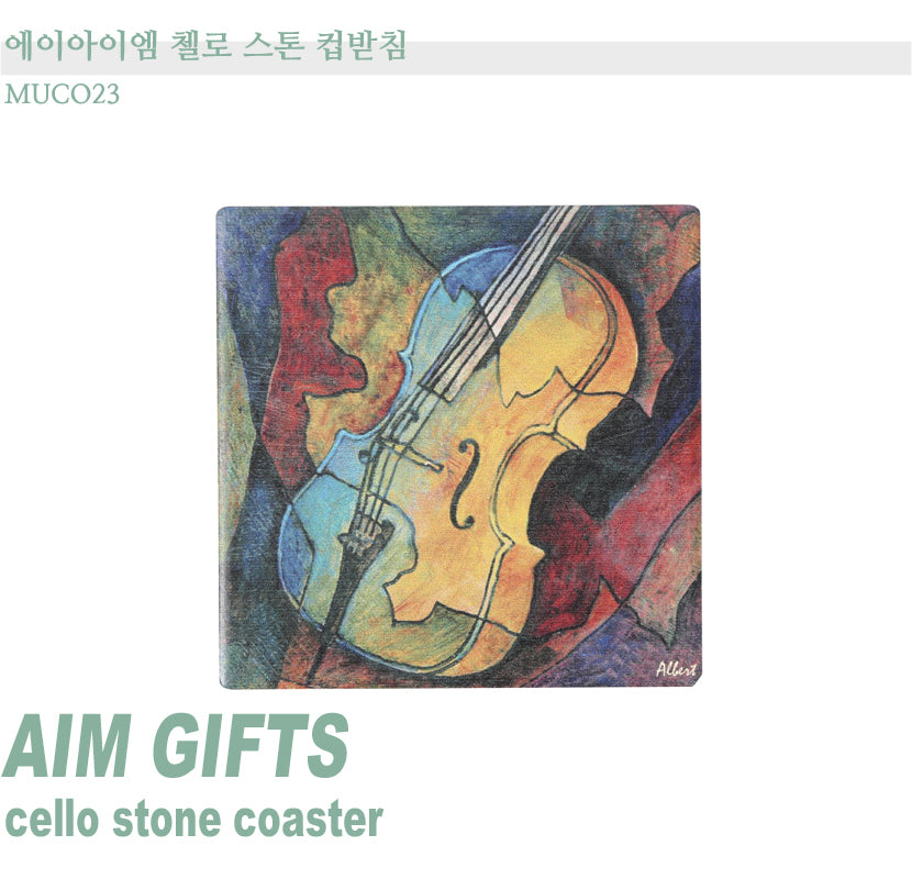 AIM Abstract Cello Stone Coaster MUCO23