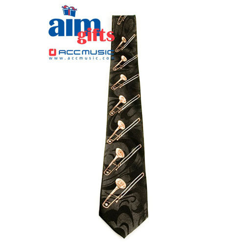 Aimgifts Fashion Trombone Tie Black 6377