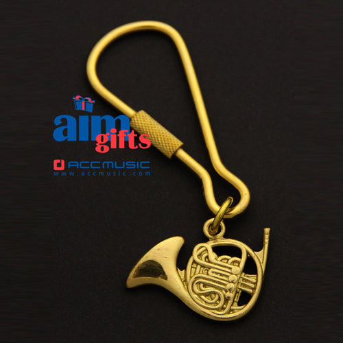 Aimgifts K69A French Horn Polished Keychain K69A