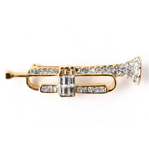 Aimgifts RB15T Rhinestone Brooch Large Trumpet RB15T (RB53)