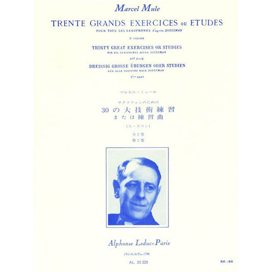 Marcel Mule- 30 Grands Exercices Ou Etudes Vol. 2 - Saxophone [AL20225]