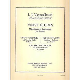 Vannetelbosch - 20 Melodic and Technical Studies for Trumpet [AL23632]