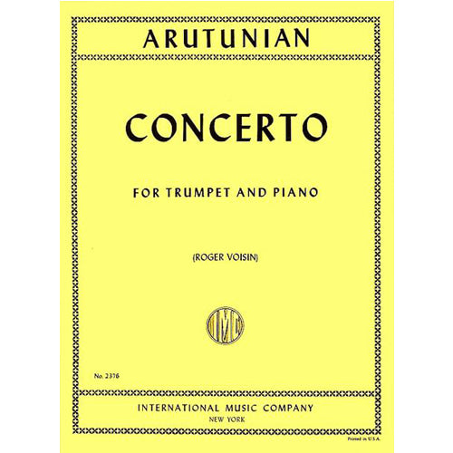 Arutunian Concerto for Trumpet and Piano [IMC2376]
