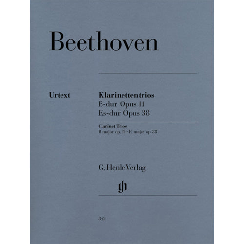 Beethoven Clarinet Trios B flat major op. 11 and E flat major op. 38 for Piano, Clarinet (Violin) and Violoncello [HN342]
