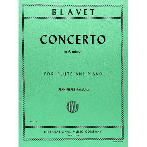 Blavet Concerto in A minor for Flute and Piano [IMC2751]