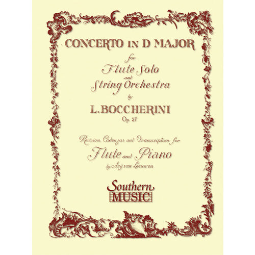 Boccherini Concerto in D Major, Op. 27  for flute and piano 3773818