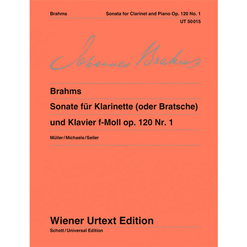 Brahms Sonata for Clarinet (or Viola) and piano, F minor, Op. 120, No. 1 [UT50015]