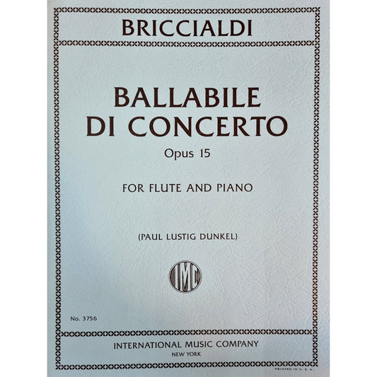Briccialdi Ballabile Di Concerto Opus 15 for Flute and Piano [IMC3756]