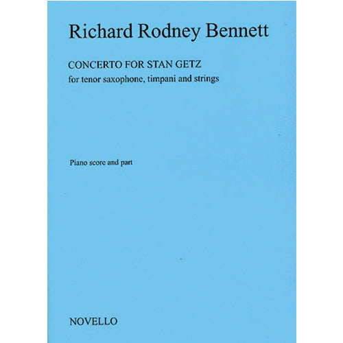 Concerto For Stan Getz (Saxophone/Piano) Tenor Sax & Piano Accompaniment  By Richard Rodney Bennett [14007499]