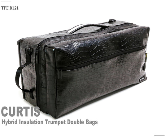 Curtis Hybrid Insulation Trumpet Double Leather Case T1D - Crocodile pattern leather