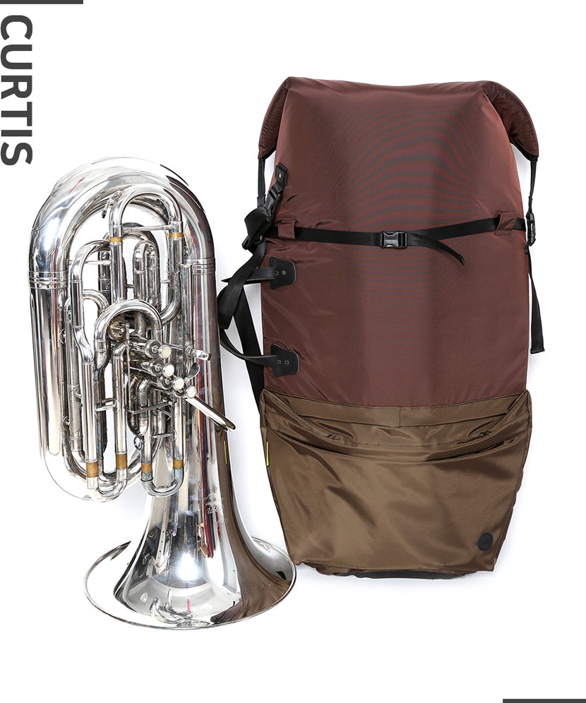 【豊富な安い】CURTIS チューババッグ　ミディアムサイズ　ブラウン 管楽器・吹奏楽器