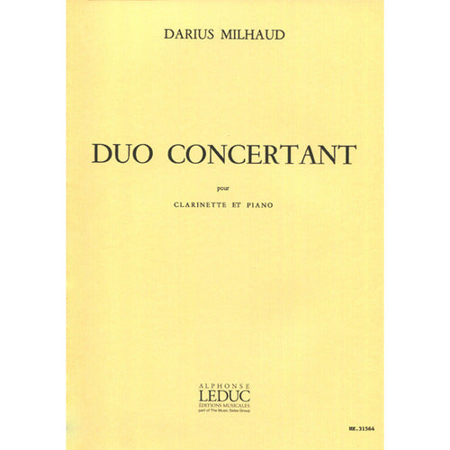 Darius Milhaud Duo Concertant for Clairnet and Piano [48187757 / HE31564]