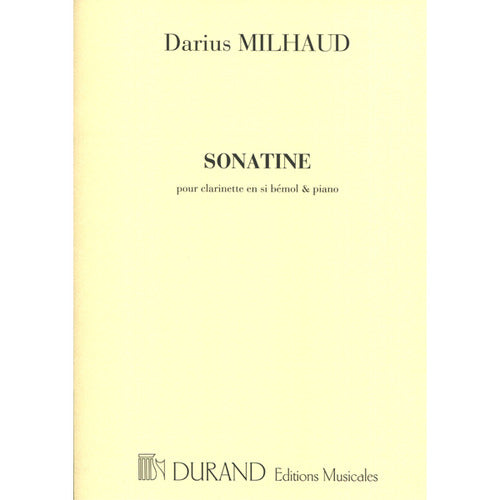 Darius Milhaud Sonatine for Clarinet and Piano [50560151 / DF11512]